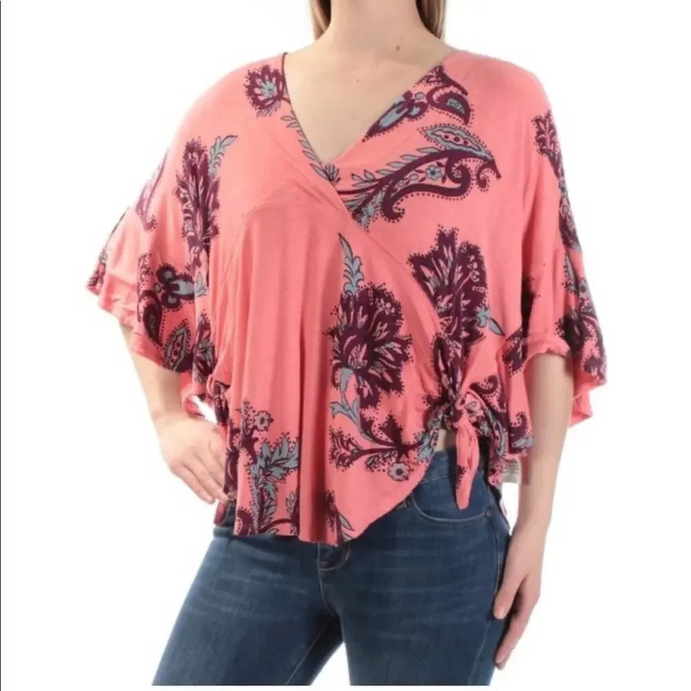 NWOT Free People Floral Top Size S